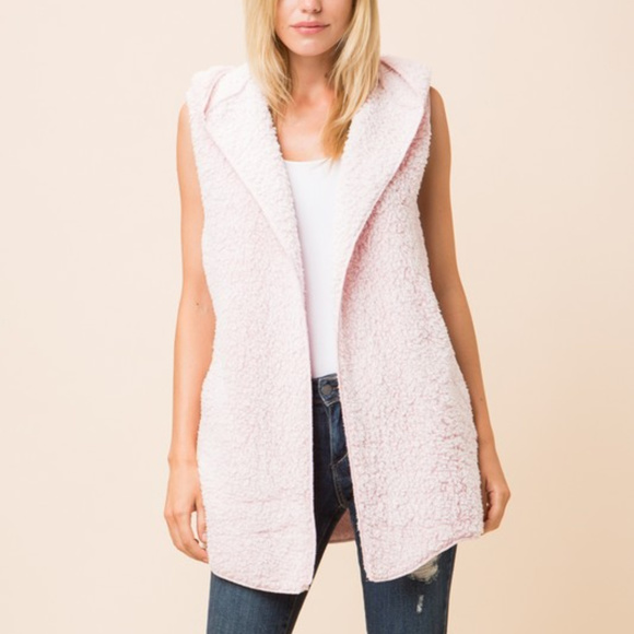 Jackets & Blazers - *PRICE FIRM*  Sherpa Soft Sleeveless Vest Hoodie